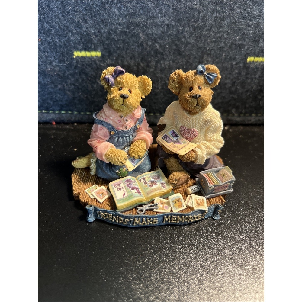 Boyds Bear Bearstone Jen and Michelle Scrapbook Friends Figurine‎ 2277924 NIB